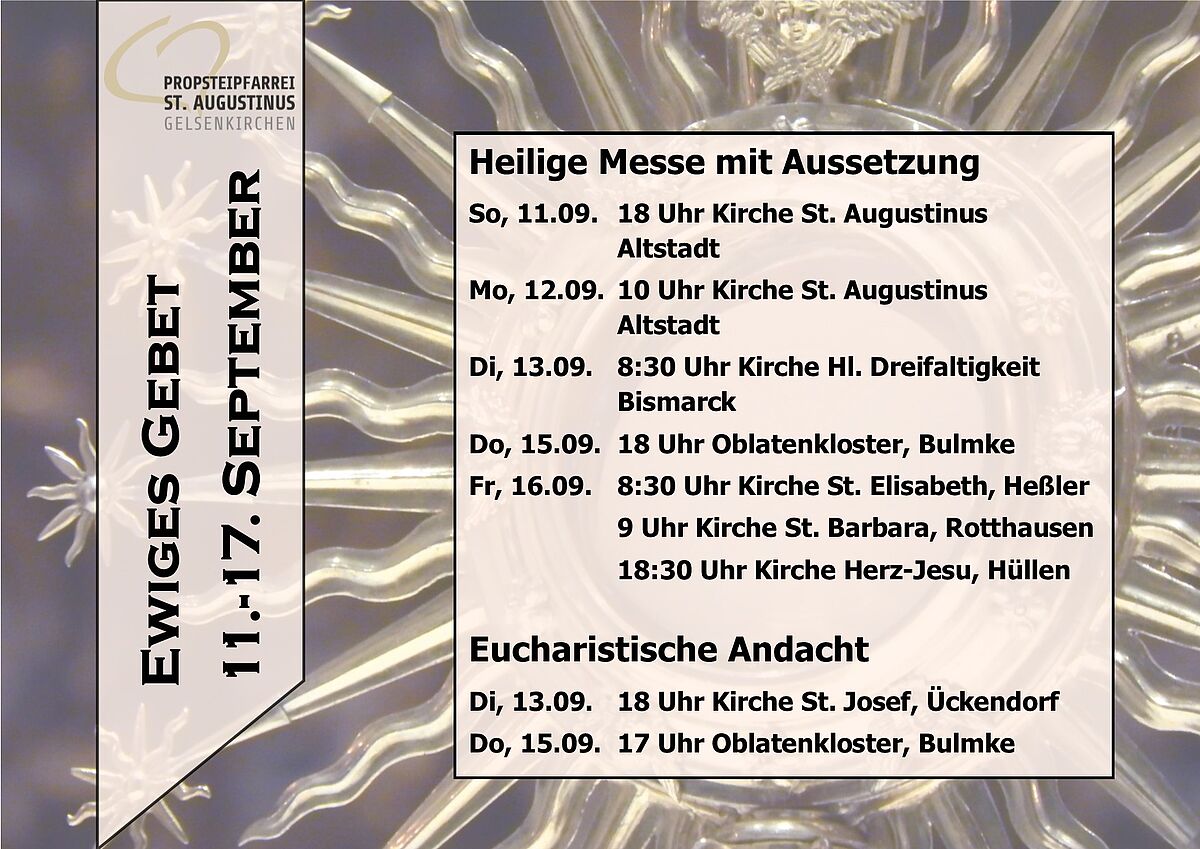 Ewiges Gebet vom 11. bis 17. September - Kath. Propsteipfarrei St