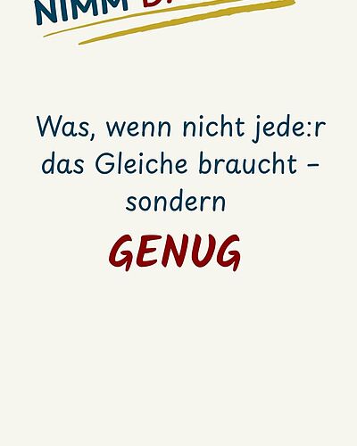 Was ist eigentlich fair?
Gleich viel für alle – oder genug für jeden?
Ein Gedanke für deinen Sonntag und die neue Woche....