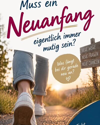 Neuanfang klingt nach Aufbruch, Mut und Vorfreude.

Dabei kann neu anfangen auch ganz anders sein: unsicher, ungewohnt...