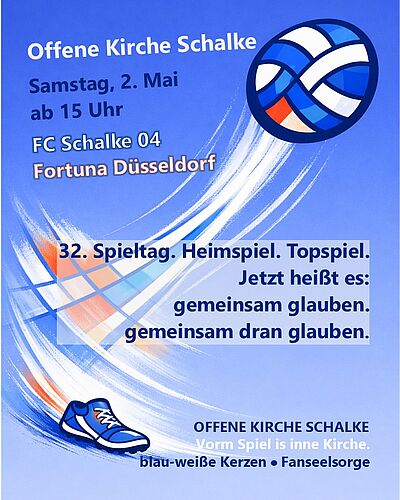 ‎32. Spieltag. Heimspiel. Topspiel.‎

Am Samstagabend, 2. Mai, empfängt der FC Schalke 04 Fortuna Düsseldorf. Die...
